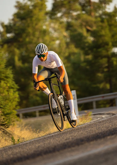 Gri Road Racer Askılı Erkek Bisiklet Taytı