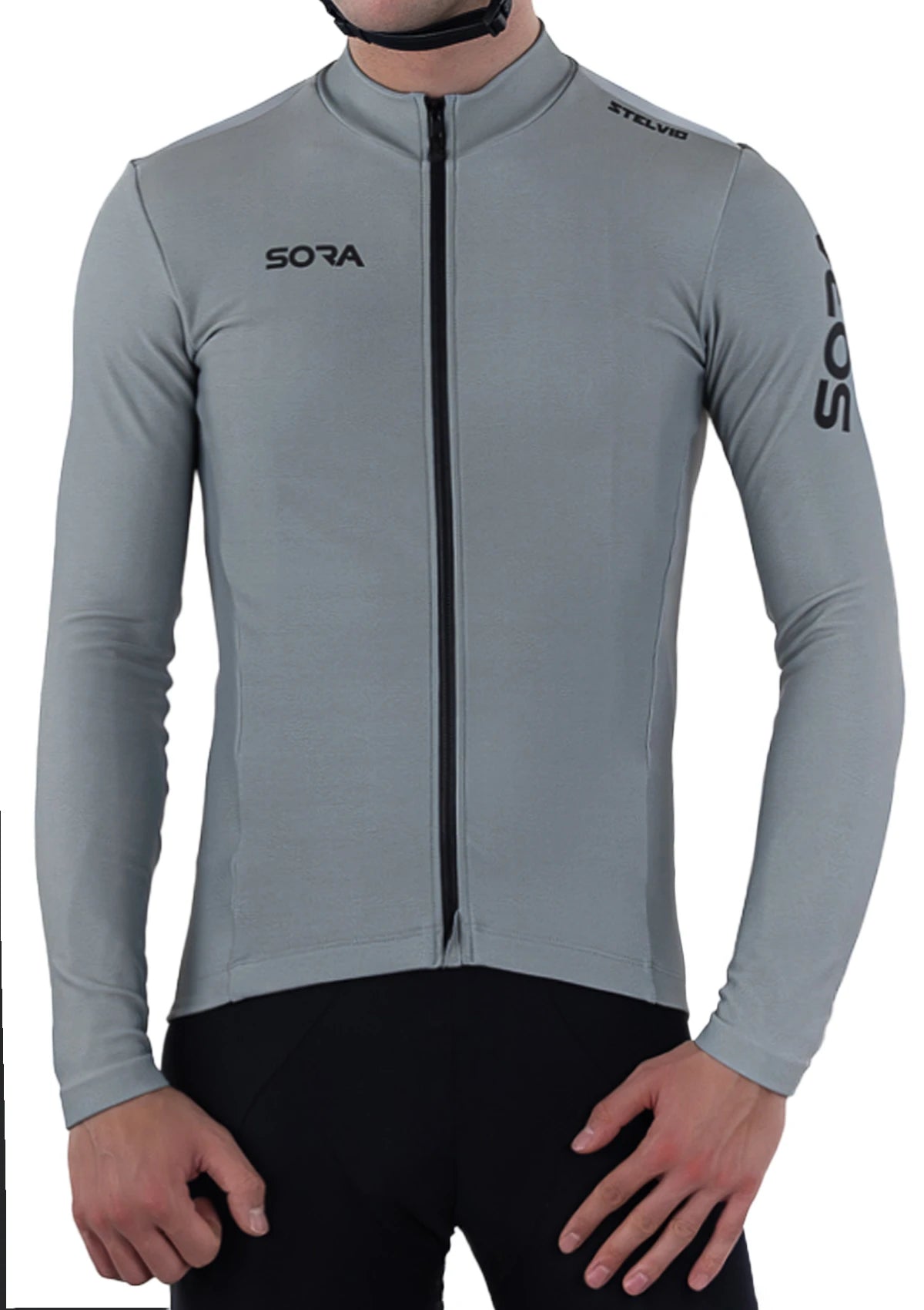 Gray Stelvio Winter Cycling Jersey