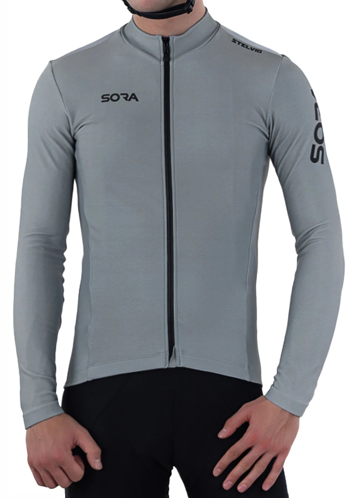 Gray Stelvio Winter Cycling Jersey