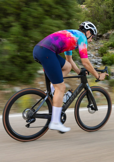 Lacivert Road Racer Askılı Erkek Bisiklet Taytı