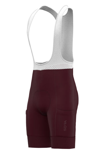 Bordo Solo Cepli Askılı Erkek Bisiklet Taytı