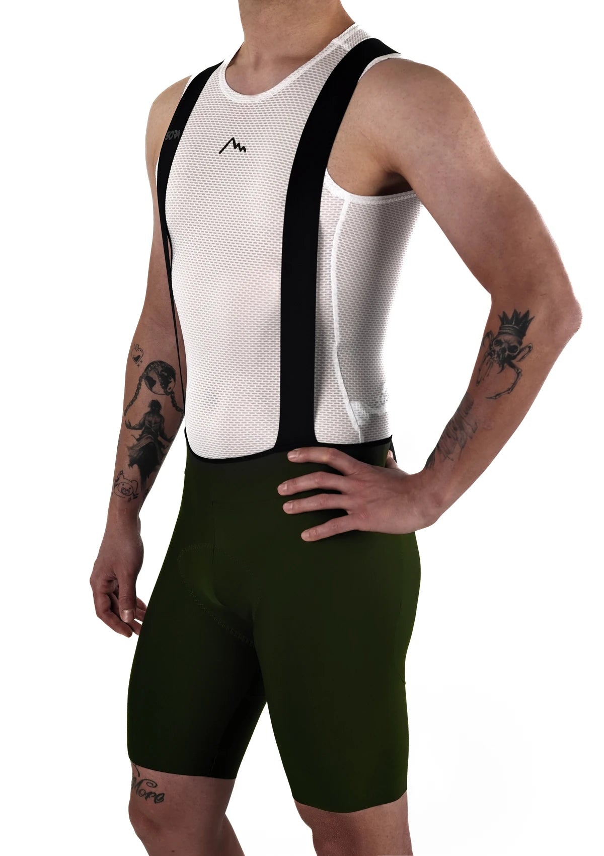 Khaki Road Racer Strappy Cycling Tights