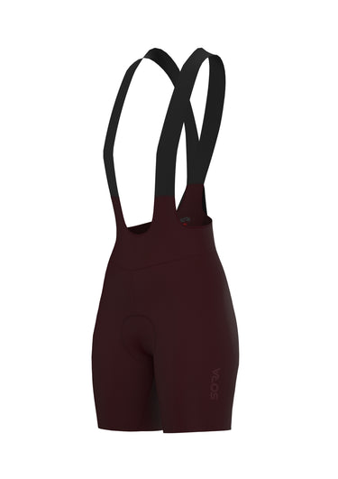 Bordo Road Racer Askılı Kadın Bisiklet Taytı