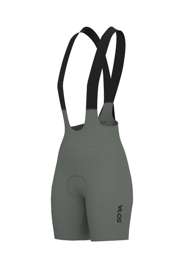 Gri Road Racer Askılı Kadın Bisiklet Taytı