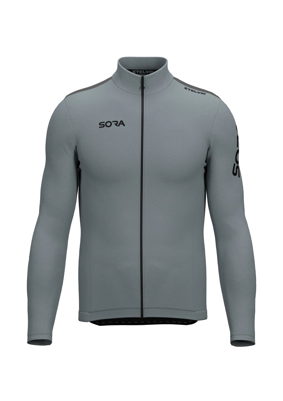 Gray Stelvio Winter Cycling Jersey