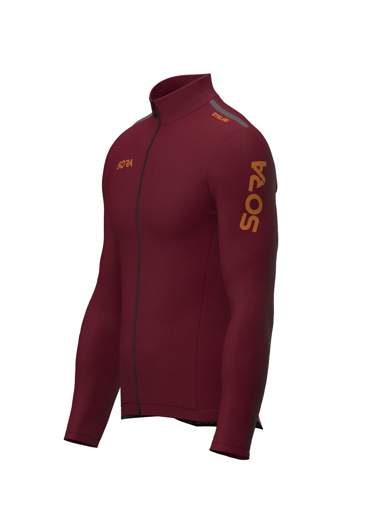 Claret Red Stelvio Winter Cycling Jersey