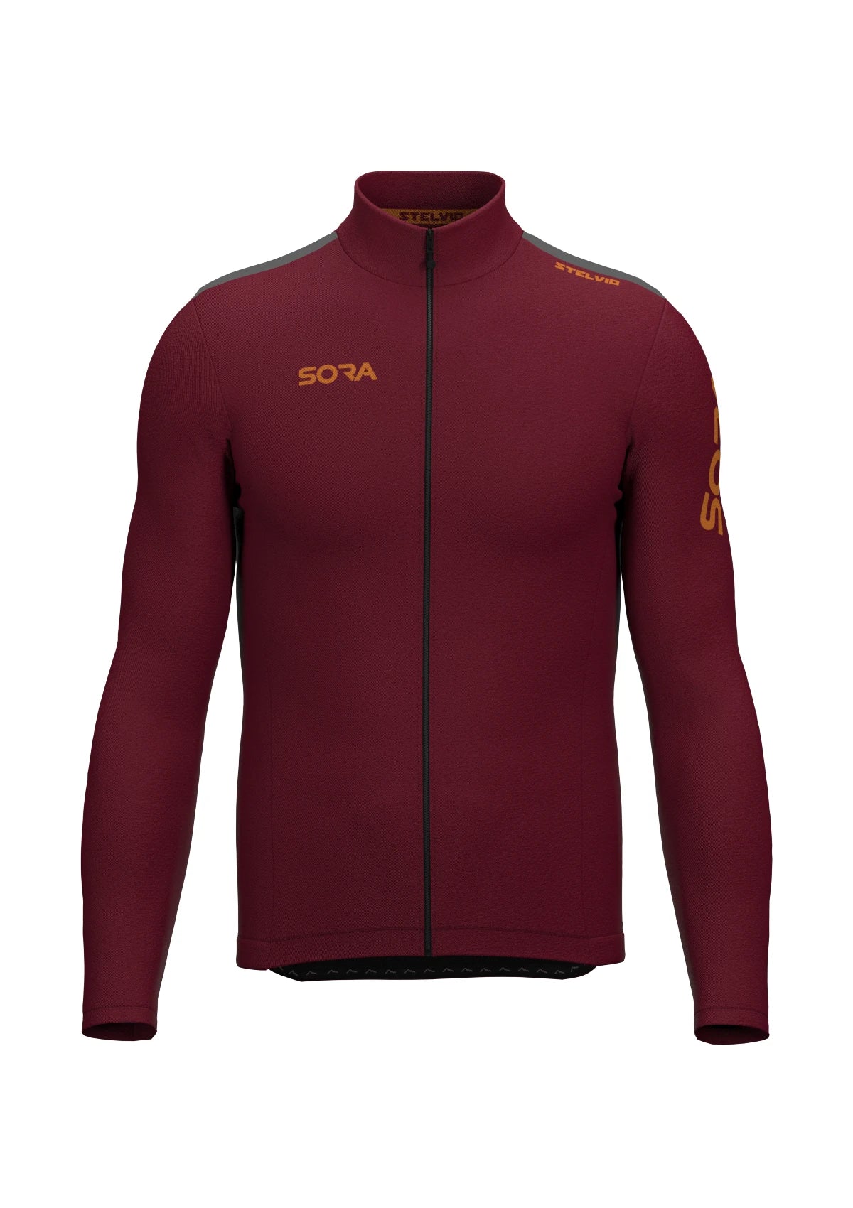 Claret Red Stelvio Winter Cycling Jersey