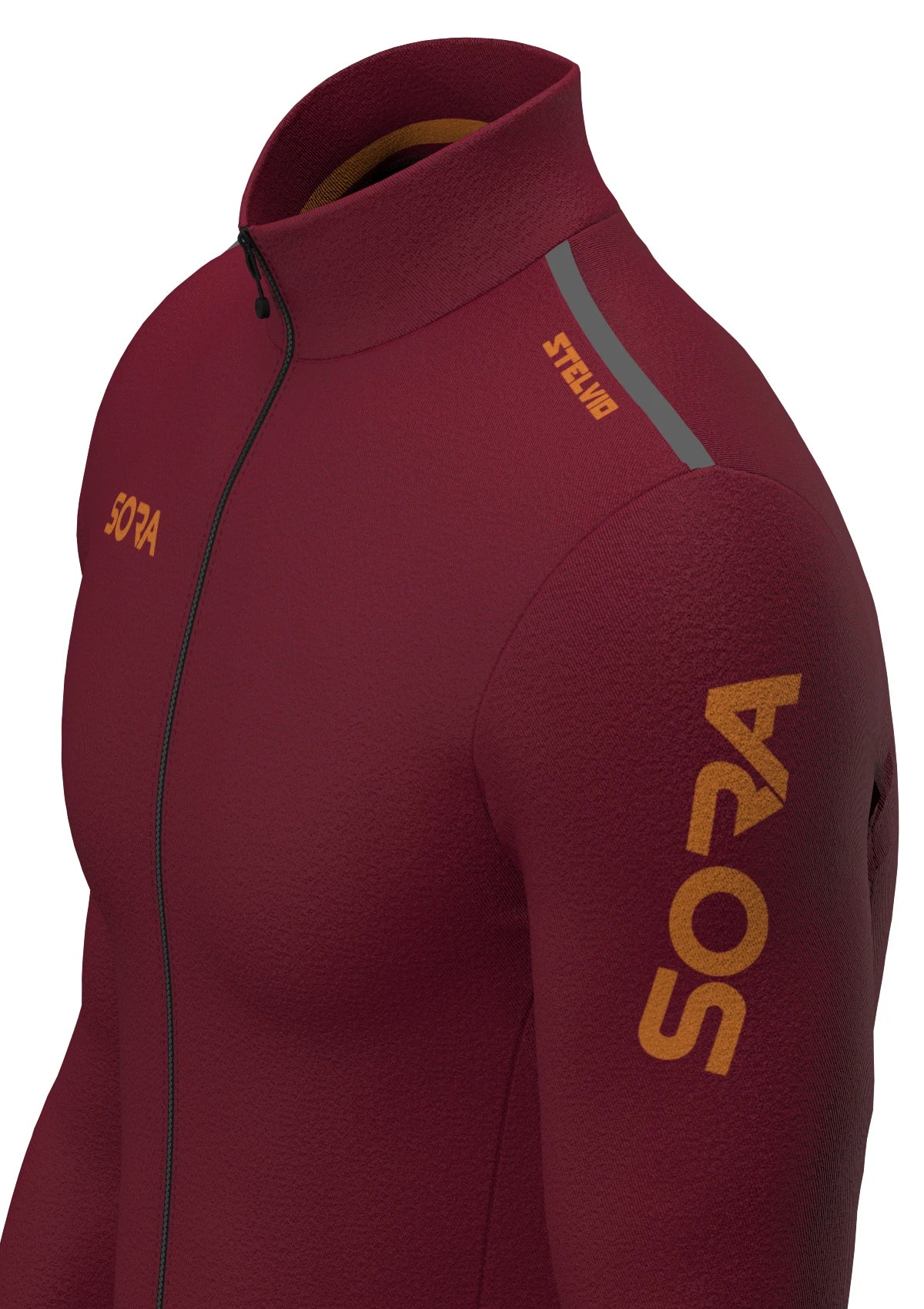 Claret Red Stelvio Winter Cycling Jersey