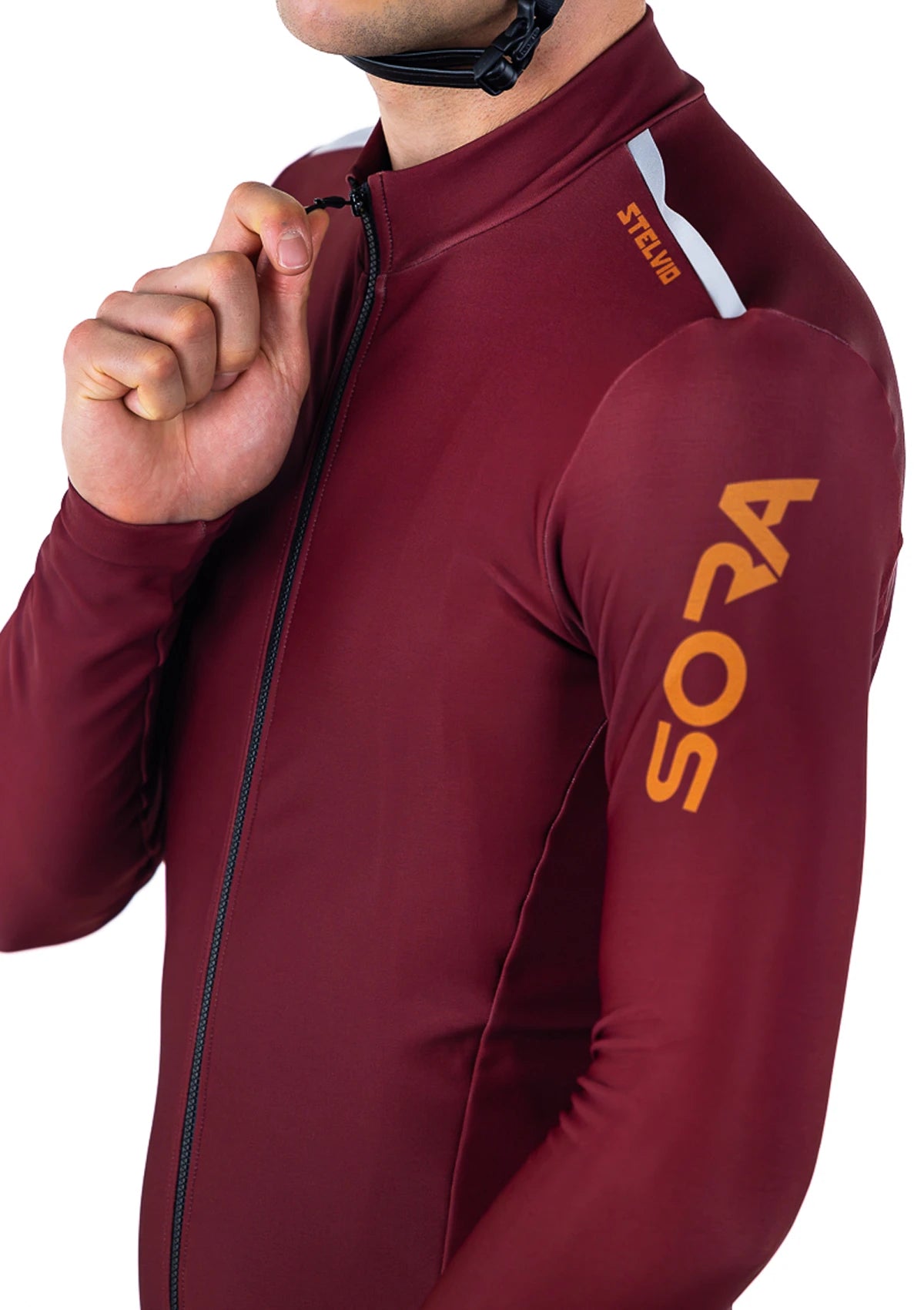 Claret Red Stelvio Winter Cycling Jersey